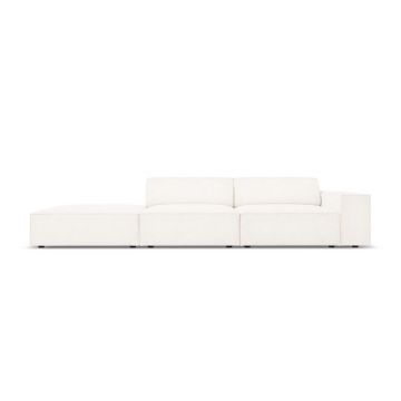 Colțar bej cu tapițerie bouclé (pe partea stângă) Jodie – Micadoni Home