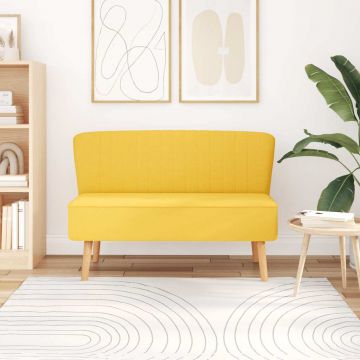 vidaXL Canapea cu material textil, 117 x 55,5 x 77 cm, galben