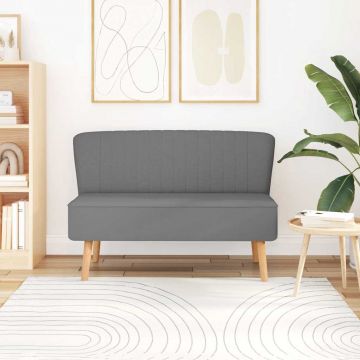 vidaXL Canapea din material textil 117 x 55,5 x 77 cm, gri deschis