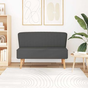 vidaXL Canapea din material textil, 117 x 55,5 x 77 cm, gri închis
