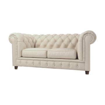 Canapea crem cu tapițerie din catifea 184 cm Cambridge – Ropez