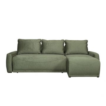 Coltar Extensibil Lea Interschimbabil Stanga/Dreapta, 5 Locuri, Lada Depozitare, Verde