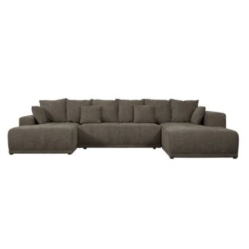 Coltar U Extensibil Otis Dreapta, 6 Locuri, Lada Depozitare, Maro, 357 Cm