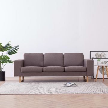 Canapea cu 3 locuri gri taupe material textil
