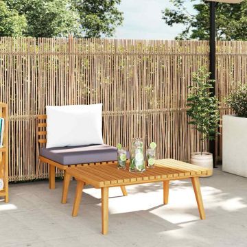 vidaXL Set mobilier de grădină cu perne, 2 piese, lemn masiv de acacia