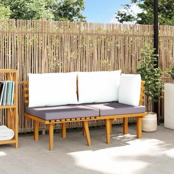 vidaXL Set mobilier de grădină cu perne, 2 piese, lemn masiv de acacia