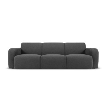 Canapea gri închis cu tapițerie din stofă bouclé 235 cm Molino – Micadoni Home