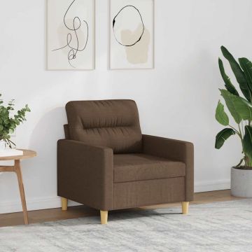 vidaXL Fotoliu canapea, maro, 60 cm, material textil