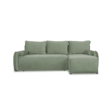 Coltar Extensibil Interschimbabil Vida, 5 Locuri, Lada Depozitare, Verde, 256 Cm