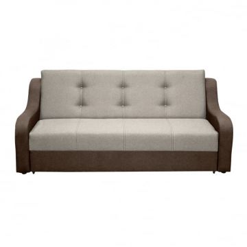 Canapea VALY extensibila, 3 locuri, cu lada depozitare, bej, 215x90x95 cm