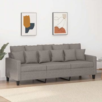 vidaXL Canapea cu 3 locuri, taupe, 180 cm, material textil