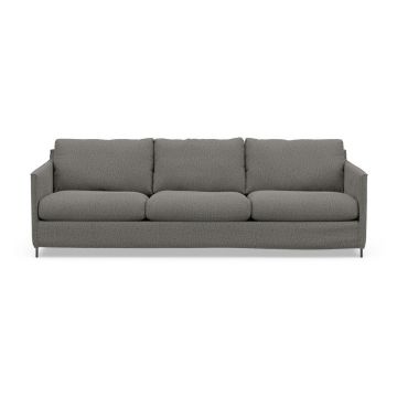 Canapea gri închis 248 cm Petito – Furninova