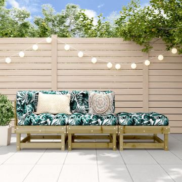 vidaXL Set mobilier de grădină, 3 piese, lemn de pin impregnat