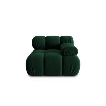 Modul canapea dreapta 1 loc, Bellis, Micadoni Home, BL, 94x94x70 cm, catifea, verde bottle