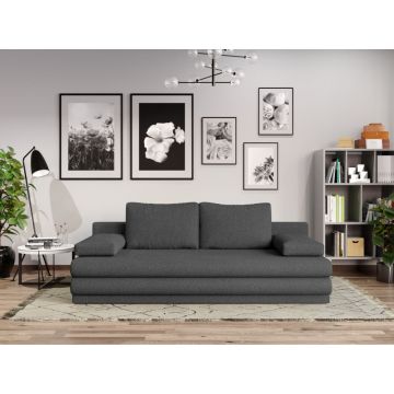 Canapea Extensibila Sensi plusata aspect lana gri