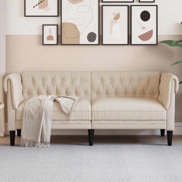 vidaXL Fotoliu canapea Chesterfield cu 2 locuri, in