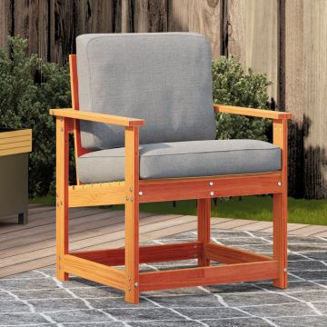 vidaXL Scaun de grădină, maro ceruit, 62x56x77 cm, lemn masiv de pin