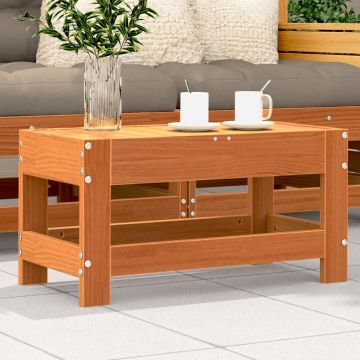 vidaXL Taburet de grădină, maro ceruit, 62x30x32 cm, lemn masiv pin
