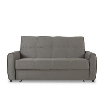 Canapea Extensibila Ascona, 2 Locuri, Lada Depozitare, Gri, 175 Cm