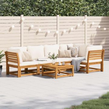 vidaXL Set mobilier grădină cu perne, 6 piese, lemn masiv acacia