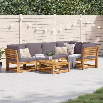 vidaXL Set mobilier grădină cu perne, 6 piese, lemn masiv acacia