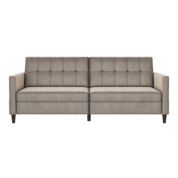 Canapea bej cu tapițerie din catifea 203 cm Hartford – Støraa