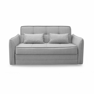 Canapea extensibila DREW, 3 locuri, lada pentru depozitare, gri deschis, 175x110x88 cm