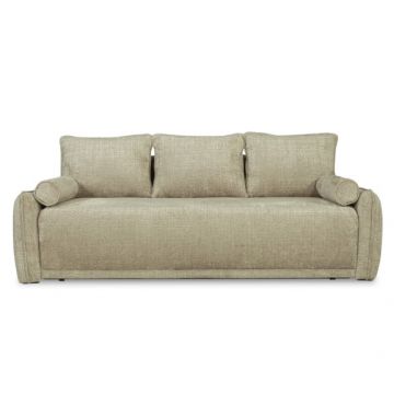 Canapea Extensibila Vida, 3 Locuri, Lada Depozitare, Bej, 225 Cm