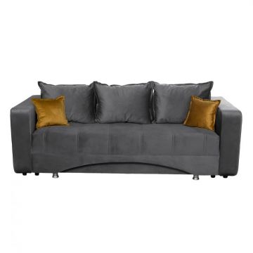 Canapea ROYAL M extensibila, 3 locuri, cu arcuri si lada depozitare, 230x105x80 cm