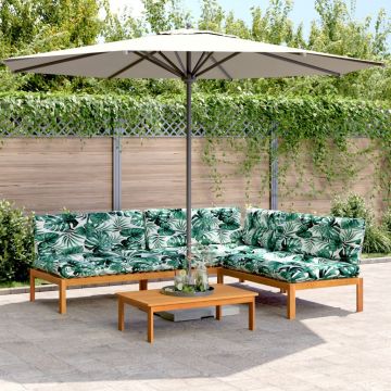vidaXL Set canapele de grădină cu perne din paleți 4 piese lemn acacia