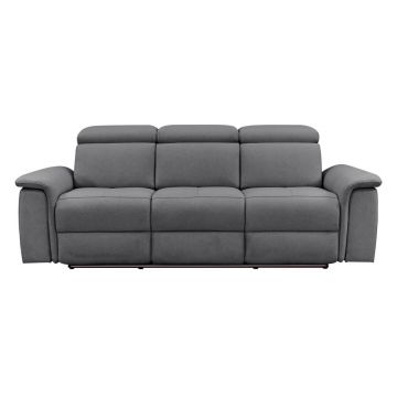 Canapea gri cu tapițerie din piele 211 cm Pareli – Støraa