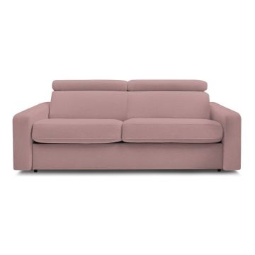 Canapea roz extensibilă 215 cm Monaco – Bobochic Paris