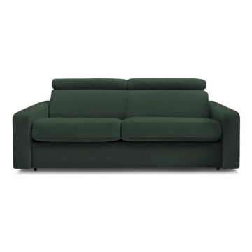 Canapea verde-închis extensibilă 215 cm Monaco – Bobochic Paris
