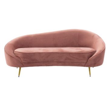 Canapea 3 locuri Amora catifea verde metal auriu 180x81x77cm