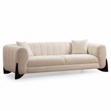 Canapea 3 locuri Sandreo Avni, Alb, 248x70x100 cm