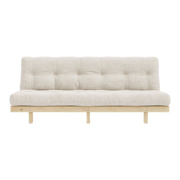 Canapea albă cu tapițerie din catifea reiată 200 cm Lean – Karup Design