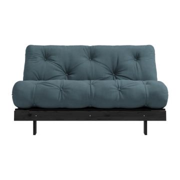 Canapea albastru petrol extensibilă 140 cm Roots Black Night – Karup Design