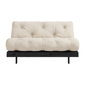 Canapea bej extensibilă 140 cm Roots Black Night – Karup Design