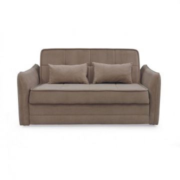 Canapea extensibila DREW C, 3 locuri, lada pentru depozitare, maro, 175x110x88 cm