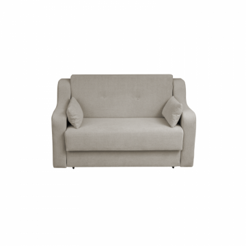 Canapea GINA II extensibila, 2 locuri, cu arcuri si lada depozitare, bej, 155x100x95 cm