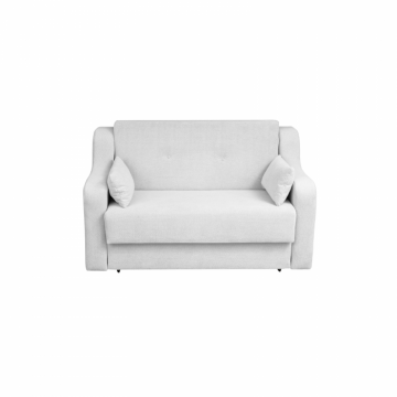 Canapea GINA II extensibila, 2 locuri, cu arcuri si lada depozitare, gri deschis, 155x100x95 cm