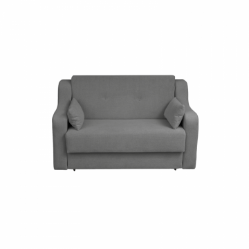 Canapea GINA II extensibila, 2 locuri, cu arcuri si lada depozitare, gri inchis, 155x100x95 cm