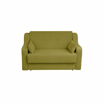 Canapea GINA II extensibila, 2 locuri, cu arcuri si lada depozitare, verde deschis, 155x100x95 cm