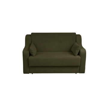 Canapea GINA II extensibila, 2 locuri, cu arcuri si lada depozitare, verde inchis, 155x100x95 cm