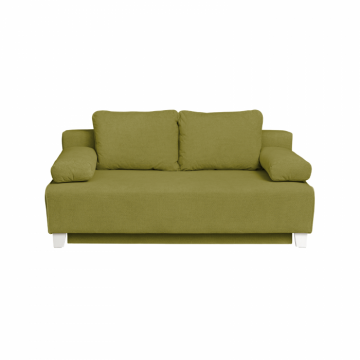 Canapea YASMIN II extensibila, 3 locuri, cu arcuri si lada depozitare, verde deschis, 190x100x90 cm