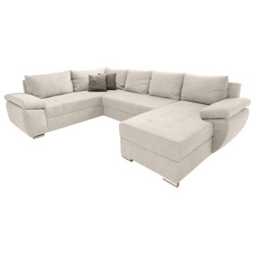 Colțar În Formă De U, textil, crem