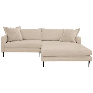 Colțar, textil, crem, 268/193 cm