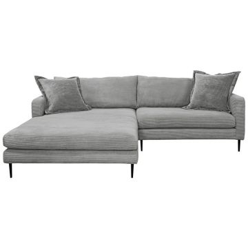 Colțar, textil, gri, 193/268 cm