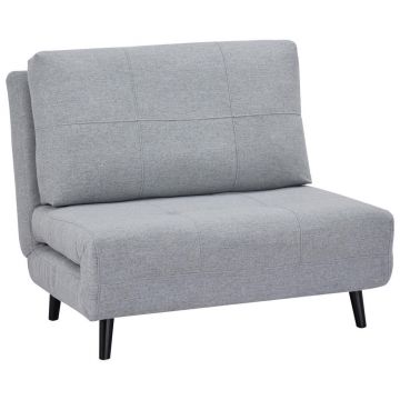 Fotoliu Extensibil, textil, gri deschis