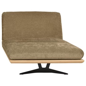 OTOMAN in lemn, textil verde